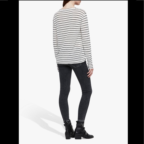 NWT! All Saints Esme Breton Stripe Long Sleeve Tee Small - Picture 4 of 5